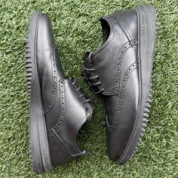 Cole Haan Grand+ Wingtip Oxford Black Leather Men\'s Dress Shoe main image 11